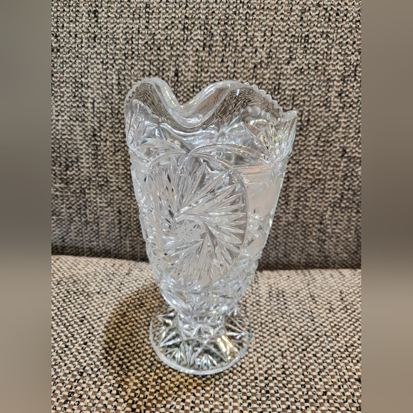 Anna Hutte Bleikristall Imperlux Footed Crystal Pitcher West Germany 80's - Picture 2 of 6